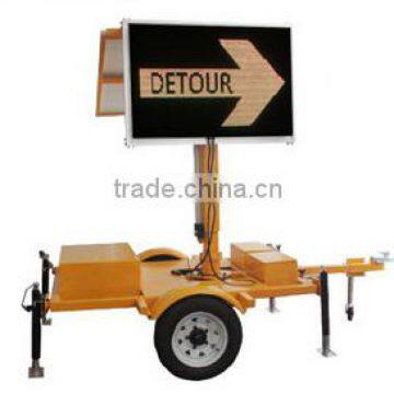 Mobile Solar Power Trailer With Led Traffic Sign