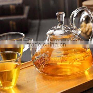 OEM Hot Sale Good Design Tea Pot Glass Stainless Steel Spring Filter photo-3