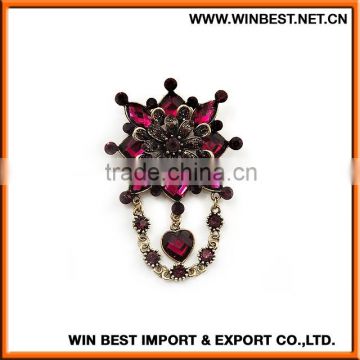 China wholesale bowknot brooch, brooches in bulk,rhinestone brooches