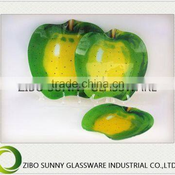 Hot sale!dinner plate Glass Apple Dish