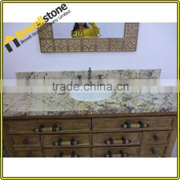 Golden Flower Granite Prefab Granite Countertop For Bathroom