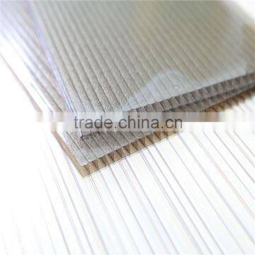 Grade A 10 year glitter crystal polycarbonate hollow sheet