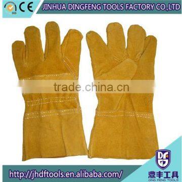 High Quality Leather Welding Gloves / Cow Split Leather Gloves
