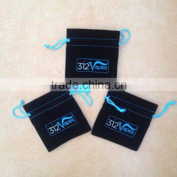 Custom Printed Logo Soft GREY Velvet Jewerly Packing Pouch High Quality Fabric Quality Choice photo-2