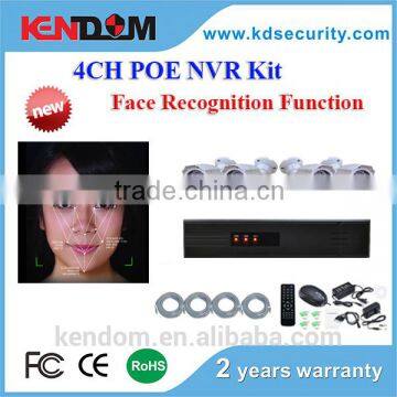 Kendom Latest 4CH NVR Kit with POE Power IP CCTV System Face Recognition