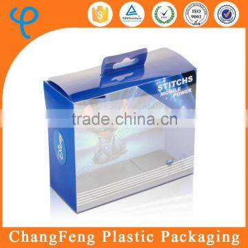 Custom Logo PVC Rectangular Clear Plastic Box with Handle