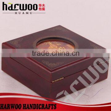 black lacquer finish luxury wooden box with lock