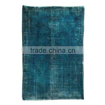 Handmade Turkish Rug - Navy Blue Over-dyed Rug (8,1 x 5,2 feet)
