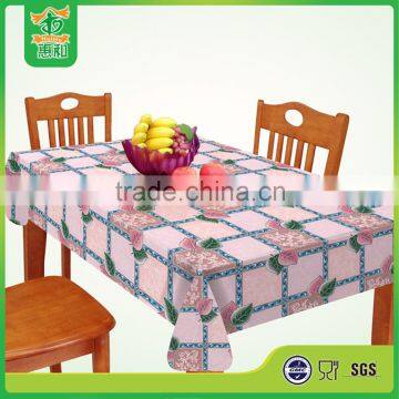 Factory Direct Sale Top PVC Tablecloth with Flannel Backing