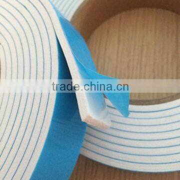Double Sided adhesive foam tape with 1.3mm IXPE black foam and blue release film