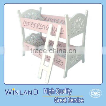 Wooden Doll Furniture Bunk Bed With Ladder