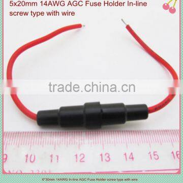 10a fuse holder 5x20 with 14awg wire, plastic fuse holder, waterproof inline blade fuse holder for marine