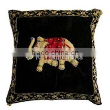 Desiner Velvet Zardosi Handwork Cushion Cover