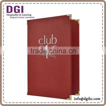 exquisitely gentle design genuine newest leather menu cover for hotel , OEM company list / newest leather menu holder