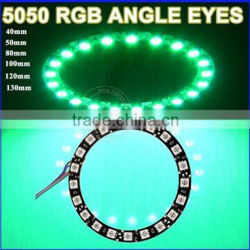 80mm 100MM 120MM 130MM decorating headlight color change Led angle eyes 150mm angel eyes halo rings