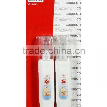 New design white Corrector liquid Metal tip Correction fluid(HY-607) in blister card 12ml