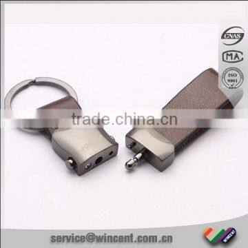 Detachable Top Quality Blank Leather Key Chain photo-3