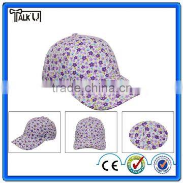 Fitted style purple white cotton baseball cap flexfit hat