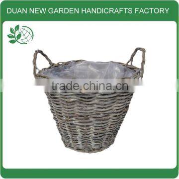 Wicker pot plants basket