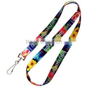 Wholesale colorful dye sublimation neck lanyards with hook