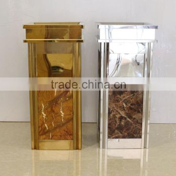 High quality decorated hotel metal dustbin