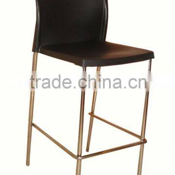 stackable factory wholesale first PP bar chairs with metal footrest 1148b