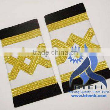 Navy Epaulettes | Army Epaulettes | Military Uniform Epaulettes with Gold Mylar French Braids