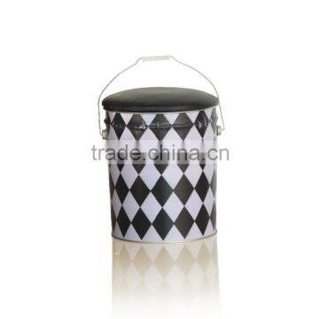 Best Selling Factory Round Decorative Metal Bucket Stool photo-6