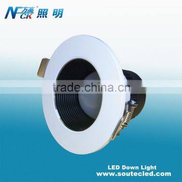 Round Recessed 3W SMD LED Ceiling Down Light Fixture, Quality Aluminum Sink LED Down Lights