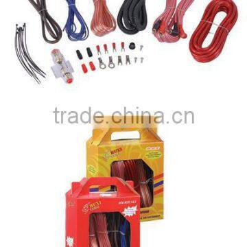 Economy type 8ga transparent red car cable kit Made in China