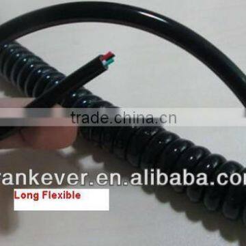 Industrial coil wire spiral coiled cable