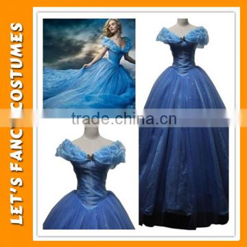 PGWC2620 2016 Newest sandy princess cinderella women blue dress cosplay costume adult