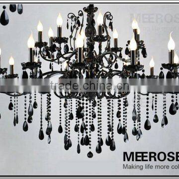 24 Bulbs Big Size Classic Black Iron Crystal Chandelier MD2520 L24