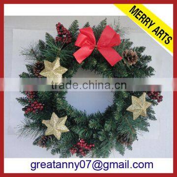 hot new products for 2016 wholesale artificial christmas wreaths christmas decoration ornaments