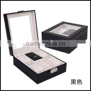 High Grade Fine PU Jewelry bo Noble Snake Leather Watch Display bo Multifunctional Jewelry bo Wholesale Custom photo-2