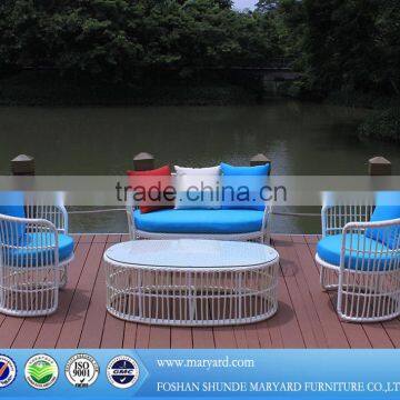 Aluminum rattan modern coffee table