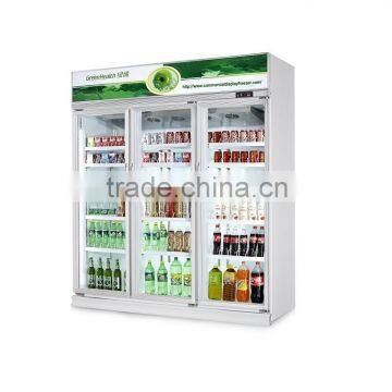 3door display fridge commercial using high quality for supermarket