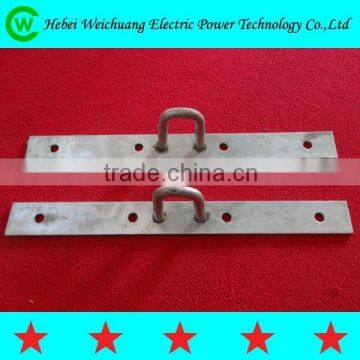 Hot rolled galvanized steel flat bar cross arm 11KV overhead line fitting