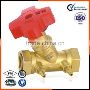 Brass balancing valve