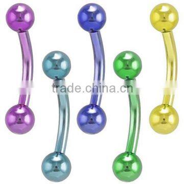 Wholesale Multicolor Stainless Steel Colorful Unique Charming Eyebrow Rings Body Piercing Jewelry