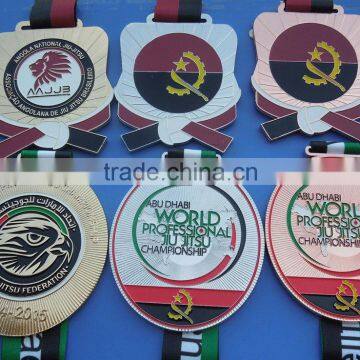 Custom jiu jitsu metal grappling challenge medals 2016