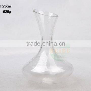 680ml HIGH QUALITY cheap transparent glass wine decanter for centerpiece and supermarket