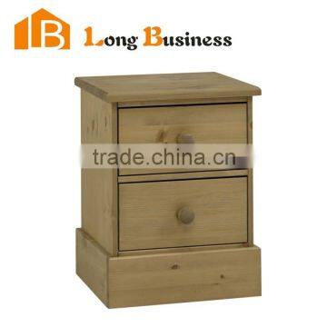 LB-DD5003 Antique pine wood two drawers night table