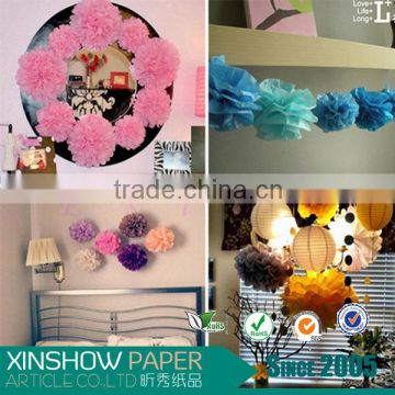 tissue paper ball wedding flower decoration