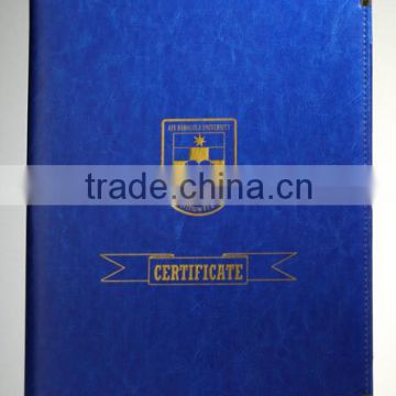 newest A4 certificate frames leather material certificate frames custom made A4 certificate frames with Hot Stamp/debossed logo