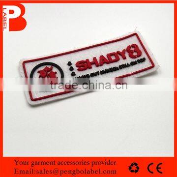 custom 3d silicone clothing pvc patch labels