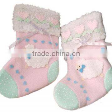 2014 High Quality Christmas Plush Sock ,Plush Christmas Socks