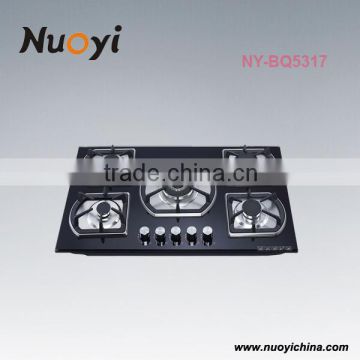 Factory price new model cast iron high pressure gas stove 5 burner caps