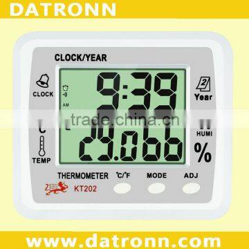 KT202 digital thermometer with clock