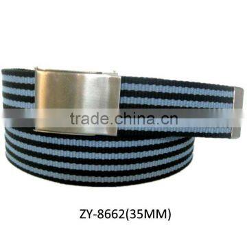 Fashion scout buckle striped cotton belt